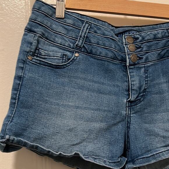 Blue Spice Women's Junior Blue Denim Jean Shorts Size 11 - Picture 3 of 8